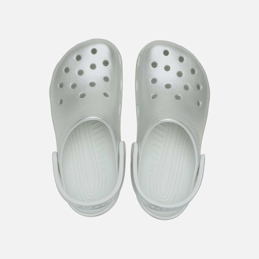 Giày Clog Unisex Crocs Classic Tinted Metallic - Xám - Supersports Vietnam