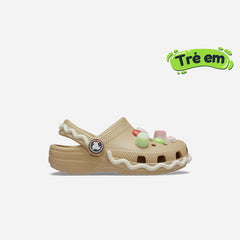 Giày Clog Trẻ Em Crocs Classic Gingerbread - Be