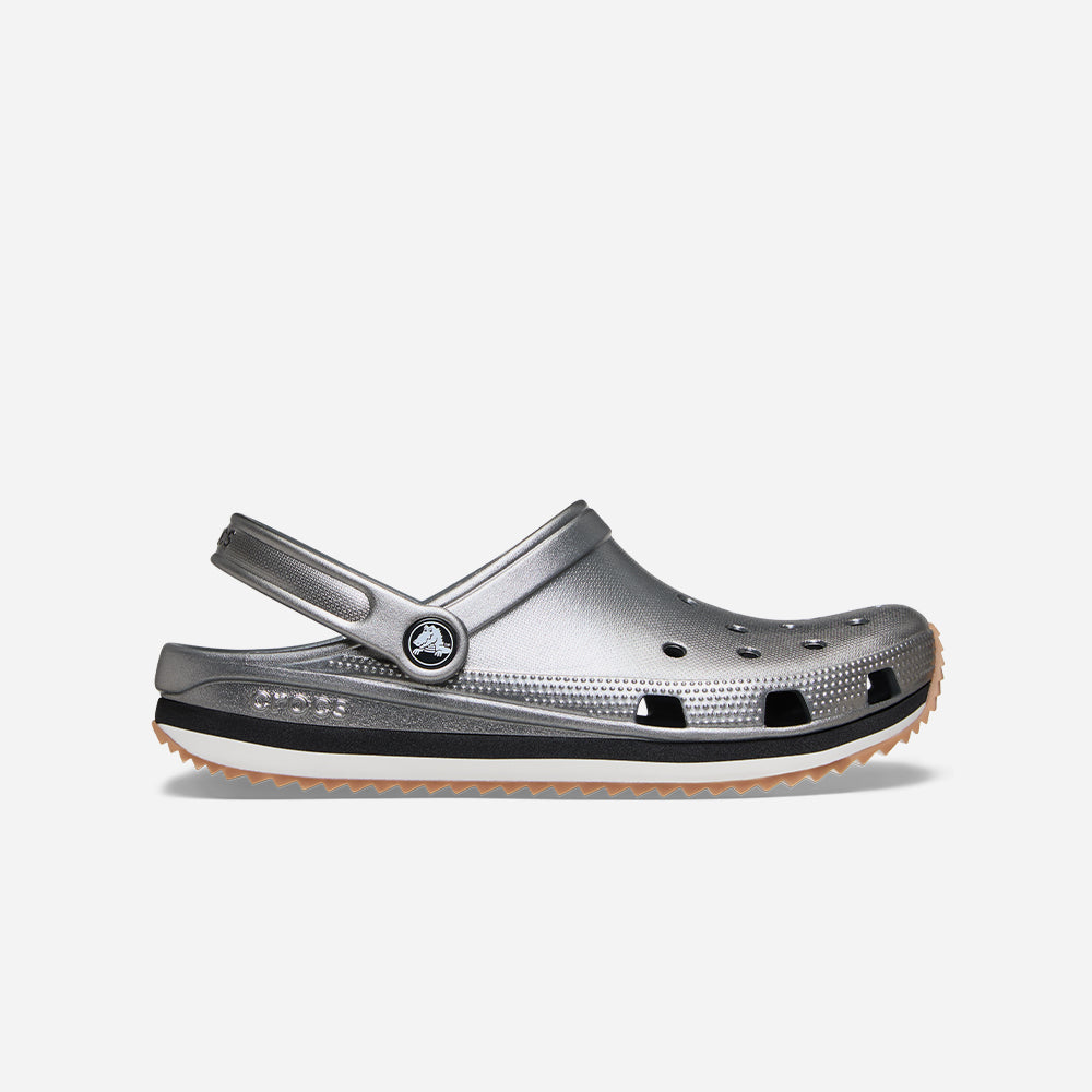 Giày Clog Unisex Crocs Crocband Metallic Runner - Xám - Supersports Vietnam
