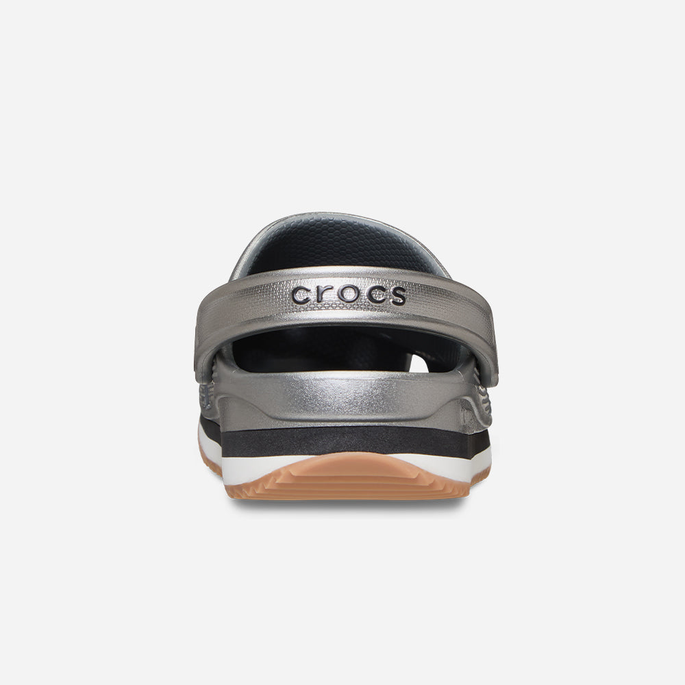 Giày Clog Unisex Crocs Crocband Metallic Runner - Xám - Supersports Vietnam