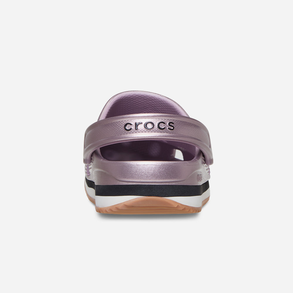 Giày Clog Unisex Crocs Crocband Metallic Runner - Tím - Supersports Vietnam