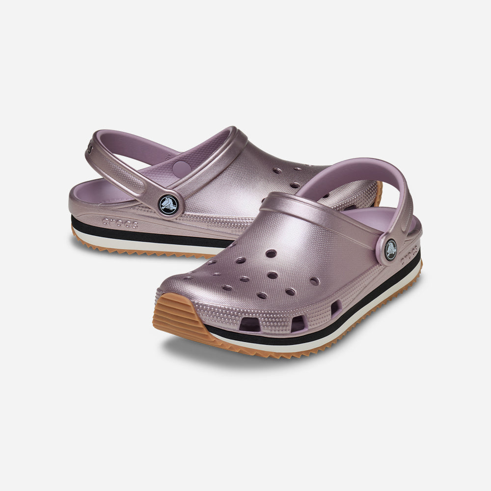 Giày Clog Unisex Crocs Crocband Metallic Runner - Tím - Supersports Vietnam