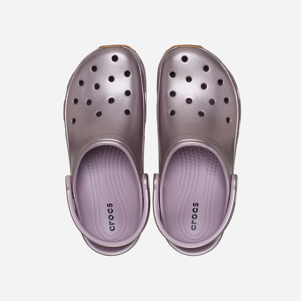 Giày Clog Unisex Crocs Crocband Metallic Runner - Tím - Supersports Vietnam