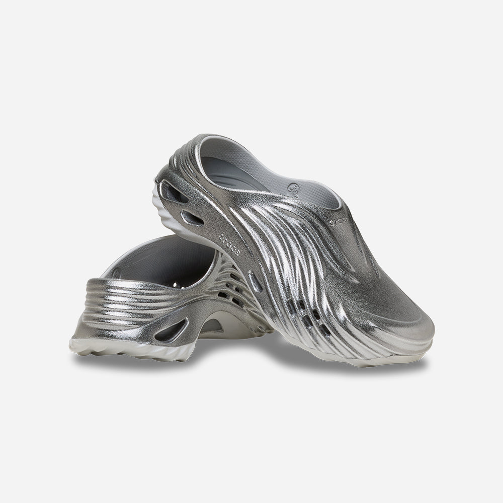 Giày Clog Unisex Crocs Echo Wave - Xám - Supersports Vietnam