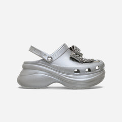 Giày Clog Nữ Crocs Bae Bedazzled Bows - Xám - Supersports Vietnam