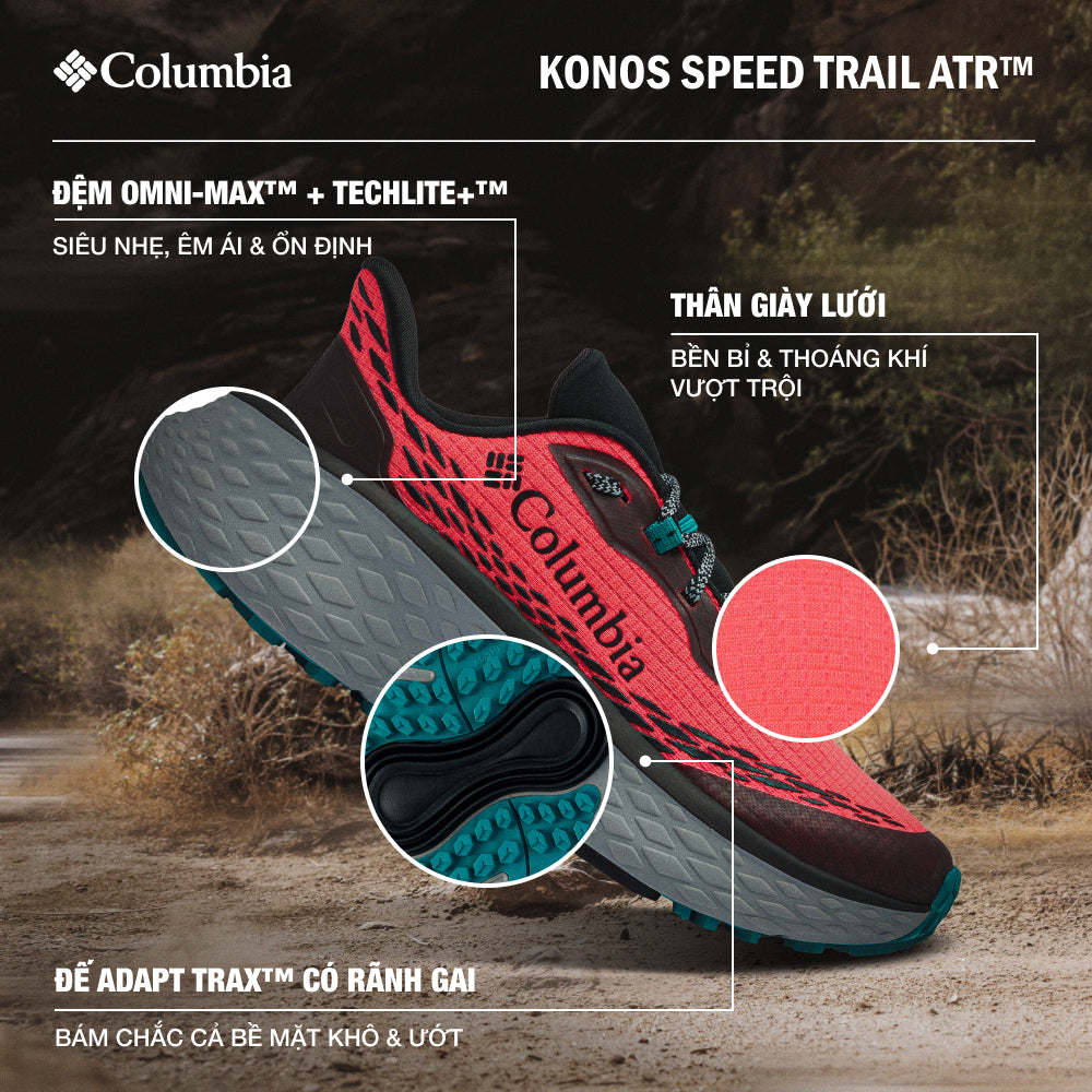 Giày Chạy Trail Nữ Columbia Konos Trillium Atr™ - Đỏ - Supersports Vietnam