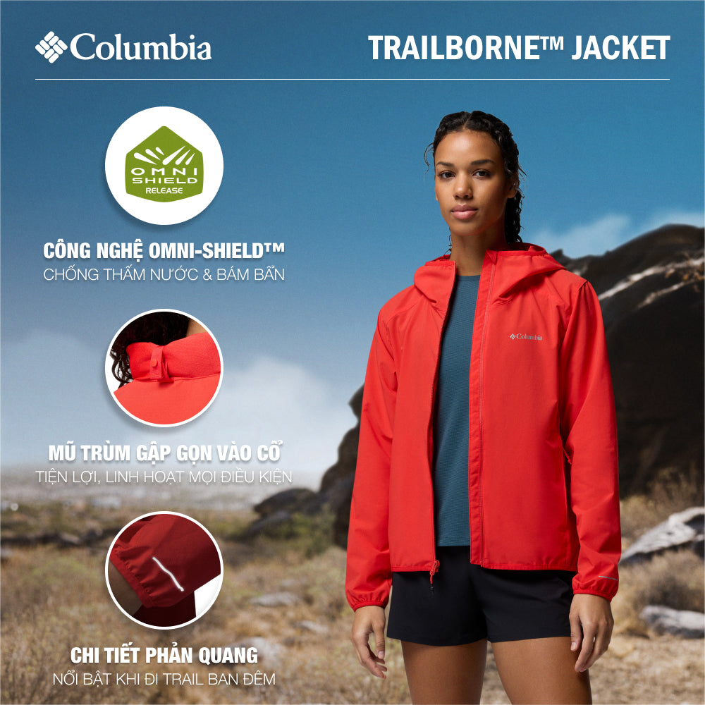 Áo Khoác Nữ Columbia Trailborne™ - Đỏ - Supersports Vietnam