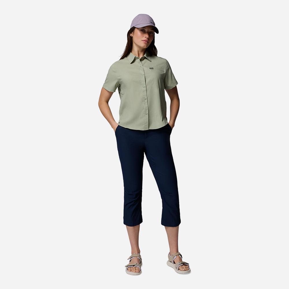 Áo Sơ Mi Nữ Columbia Silver Ridge™ Utility Ii Short Sleeve - Xanh Lá - Supersports Vietnam