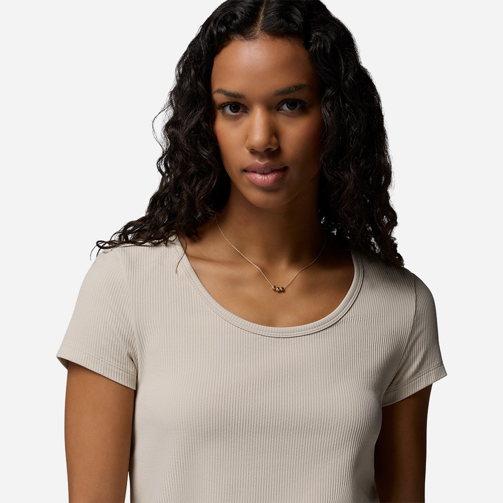 Áo Thun Nữ Columbia Pinetown Canyon™ Rib Short Sleeve - Be - Supersports Vietnam