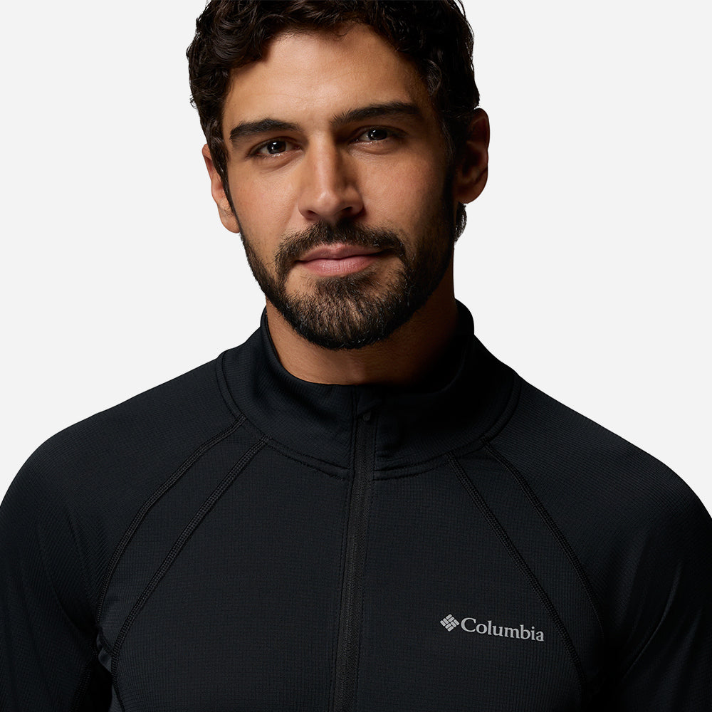 Áo Thun Nam Columbia Stealth Spring™ Half Zip - Đen - Supersports Vietnam