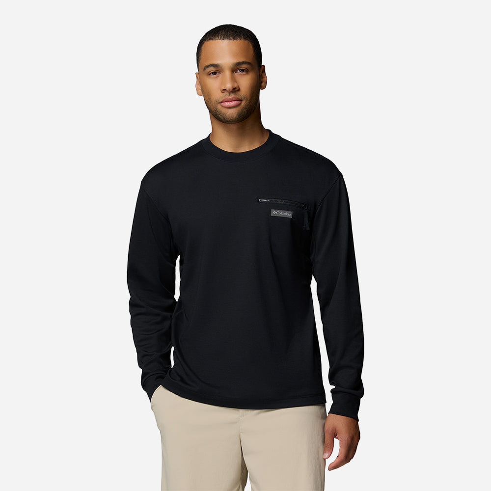 Áo Thun Nam Columbia Echo Passage™ Long Sleeve Crew - Đen - Supersports Vietnam