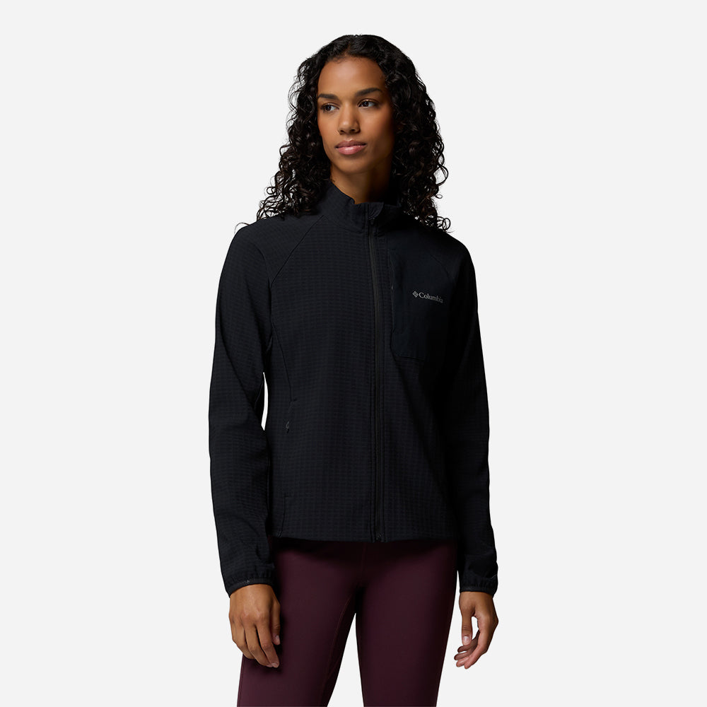 Áo Khoác Nữ Columbia Superior Summit™ Grid Full Zip - Đen - Supersports Vietnam