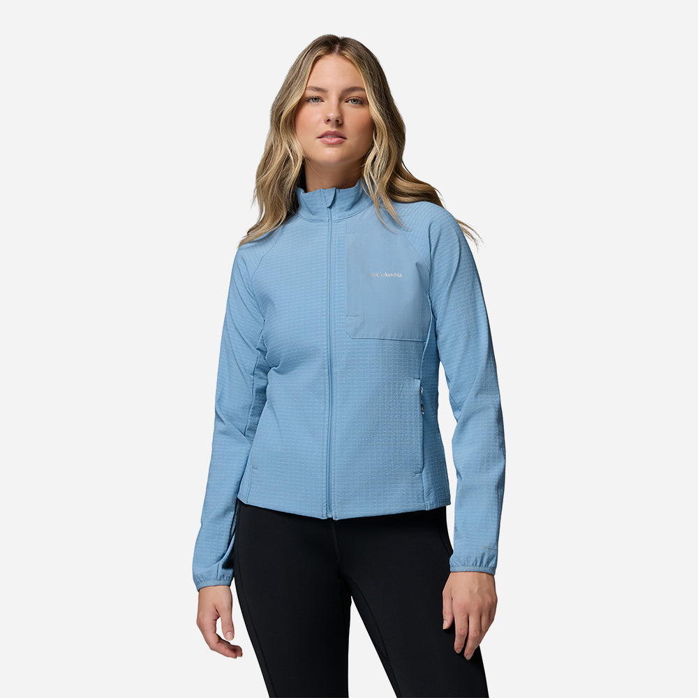 Áo Khoác Nữ Columbia Superior Summit™ Grid Full Zip - Xanh Dương - Supersports Vietnam