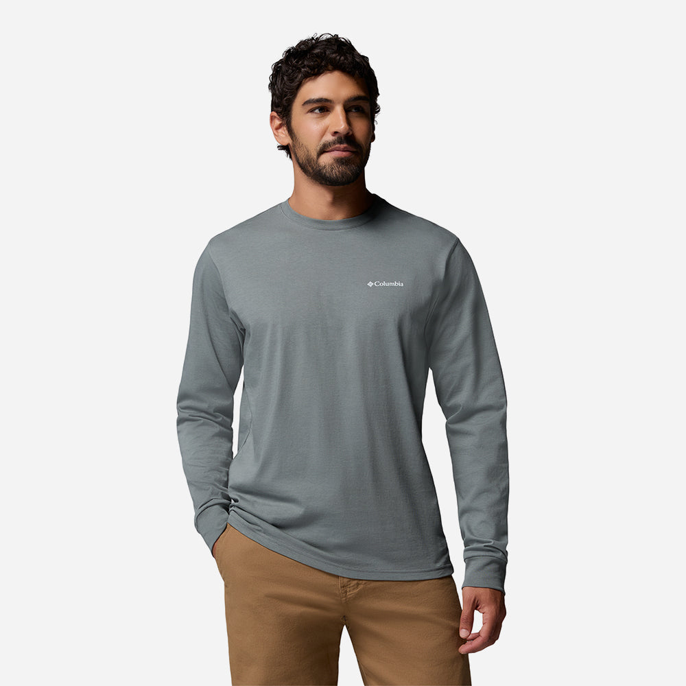 Áo Thun Nam Columbia Csc™ Graphic Long Sleeve - Xám - Supersports Vietnam