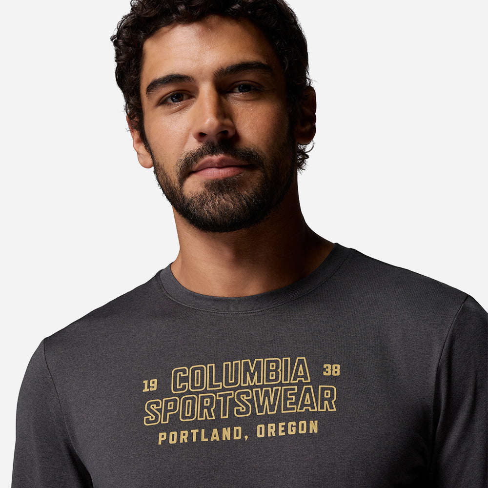 Áo Thun Nam Columbia Parsons Point™ Long Sleeve Graphic - Xám - Supersports Vietnam