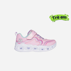 Giày Sneaker Bé Gái Skechers Heart Lights - Hồng