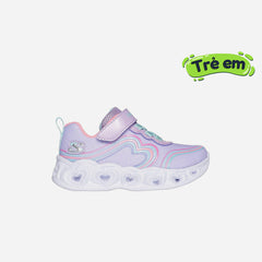 Giày Sneaker Bé Gái Skechers Heart Lights - Tím