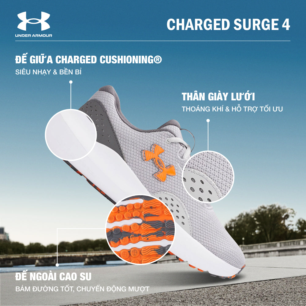 Giày Chạy Bộ Nam Under Armour Charged Surge 4 - Supersports Vietnam