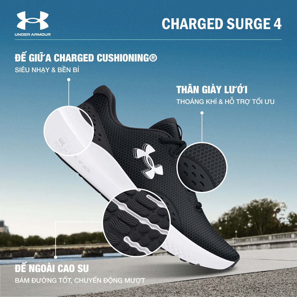 Giày Chạy Bộ Nữ Under Armour Charged Surge 4 - Supersports Vietnam