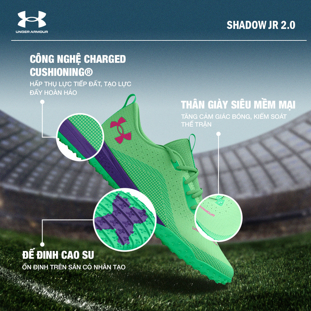 Giày Đá Bóng Unisex Under Armour Shadow Junior 2.0 Tf (Dành Cho Sân Cỏ Nhân Tạo) - Supersports Vietnam