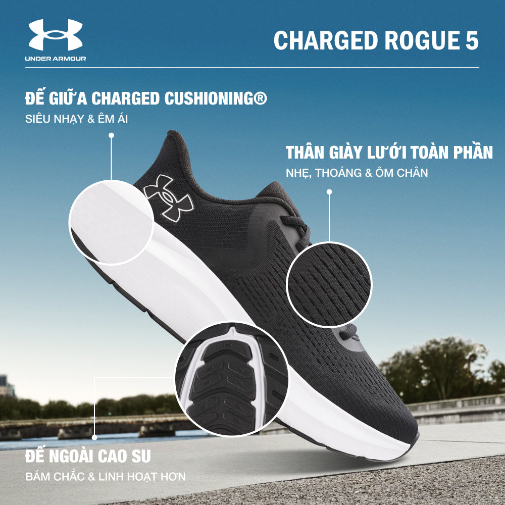 Giày Chạy Bộ Nữ Under Armour Charged Rogue 5 - Supersports Vietnam