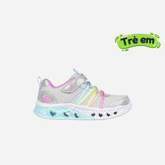 Giày Sneaker Bé Gái Skechers Flutter Heart Lights - Xám