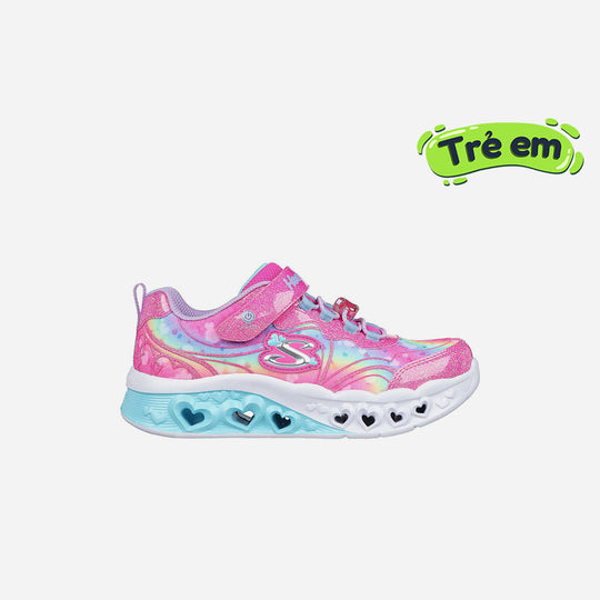 Girls' Skechers Flutter Heart Lights Sneakers - Pink