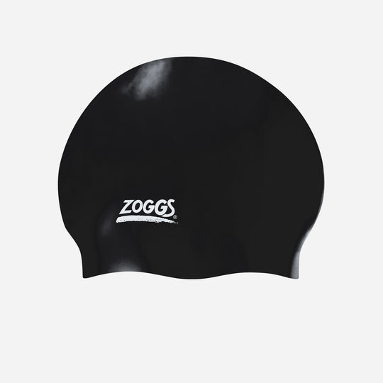 Nón Bơi Người Lớn Zoggs Easy-Fit Silicone - Đen