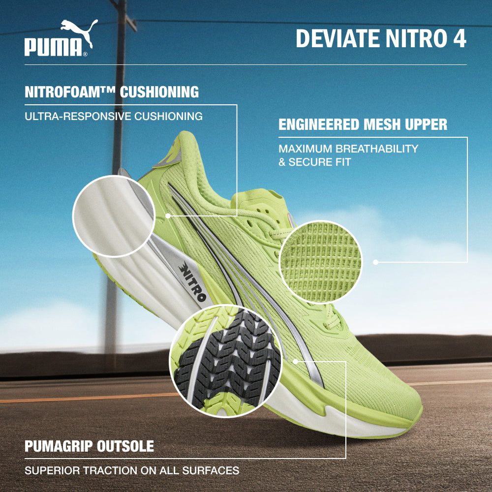 Giày Chạy Bộ Nữ Puma Deviate Nitro 4 - Xanh Lá - Supersports Vietnam