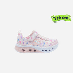 Giày Thời Trang Bé Gái Skechers Dc Collection Flutter Heart Lights - Hồng