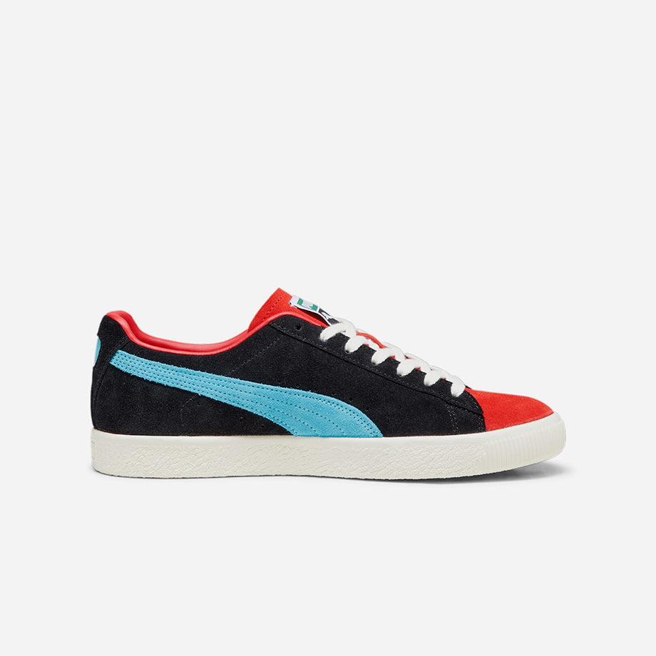 Puma clyde white clearance red