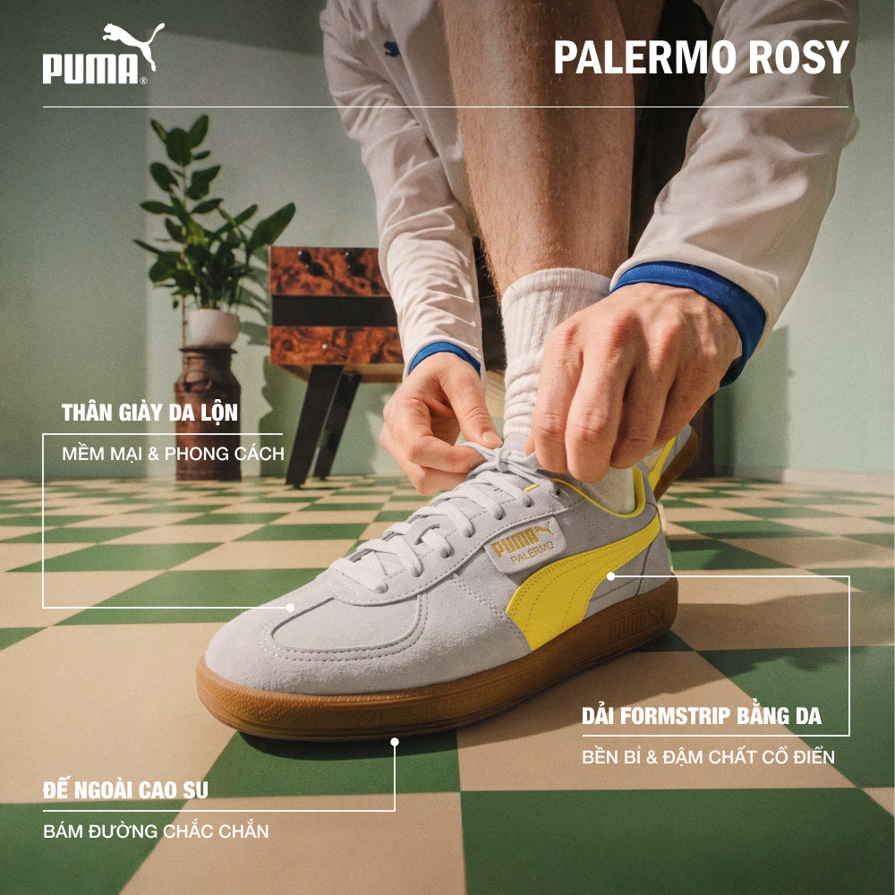 Giày Sneaker Nam Puma Palermo Vibrant - Xám - Supersports Vietnam