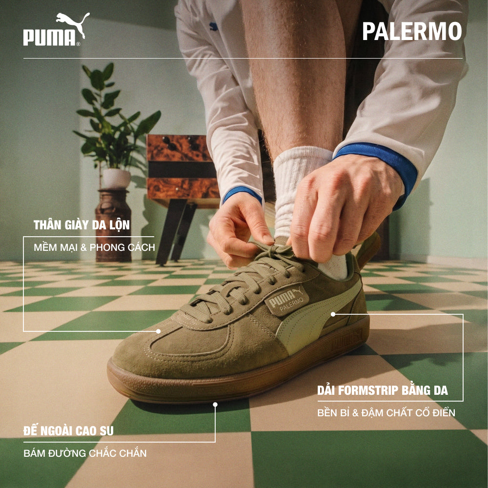 Giày Sneaker Nam Puma Palermo - Nâu - Supersports Vietnam
