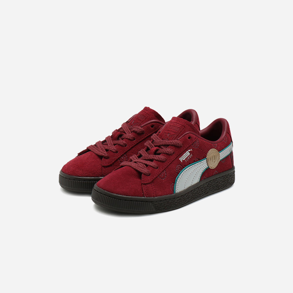 Unisex Puma Suede 2 One Piece Ps Team Regal Sneakers - Red