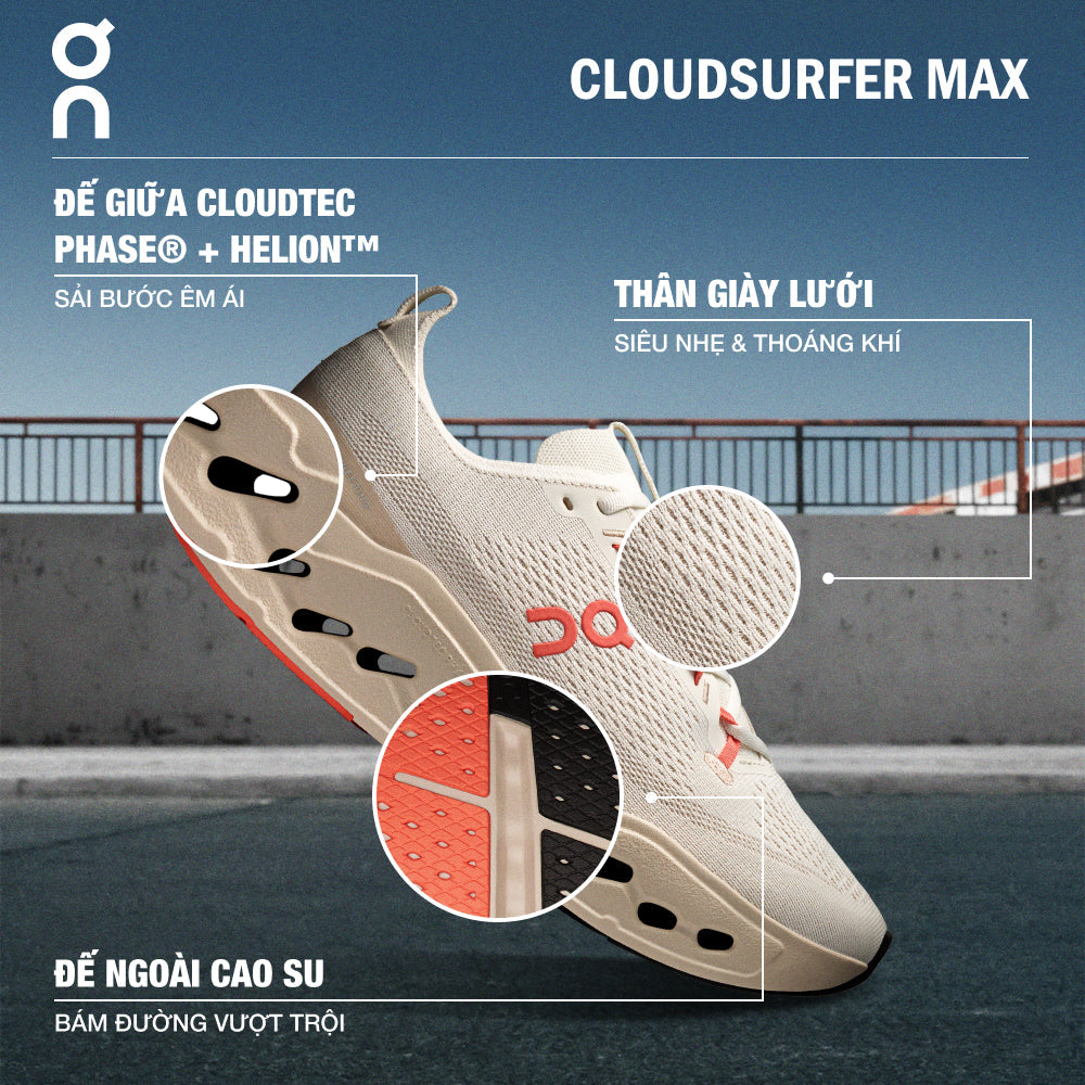 Giày Chạy Bộ Nam On Running Cloudsurfer Max - Be - Supersports Vietnam