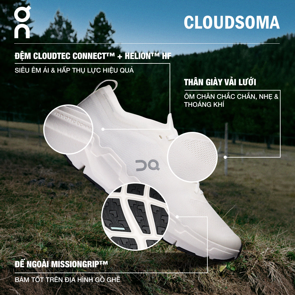 Giày Chạy Trail Nam On Running Cloudsoma - Trắng - Supersports Vietnam