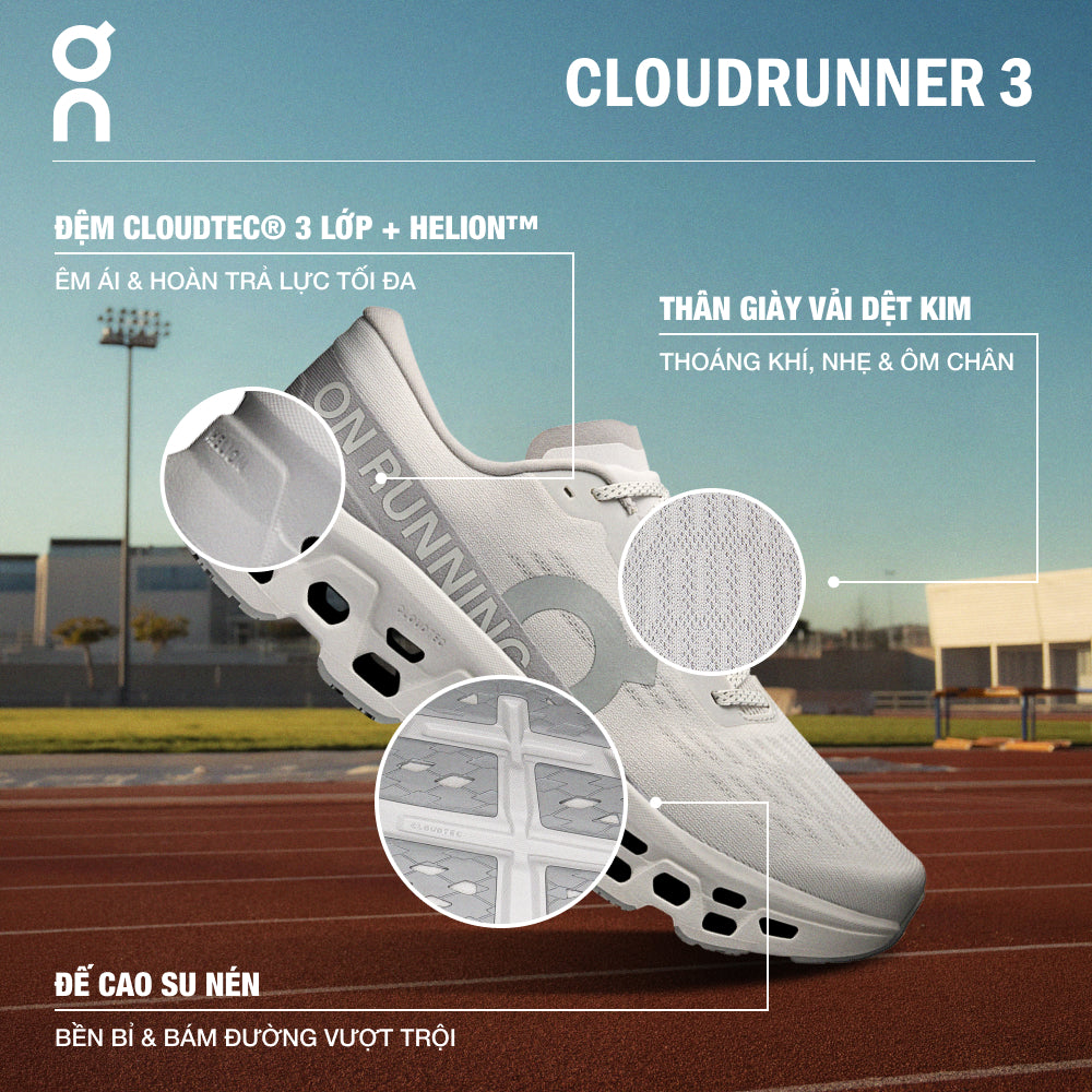 Giày Chạy Bộ Nam On Running Cloudmonster 3 - Xám - Supersports Vietnam