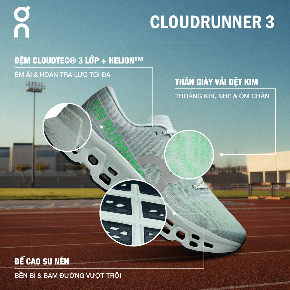 Giày Chạy Bộ Nam On Running Cloudmonster 3 - Xanh Mint - Supersports Vietnam