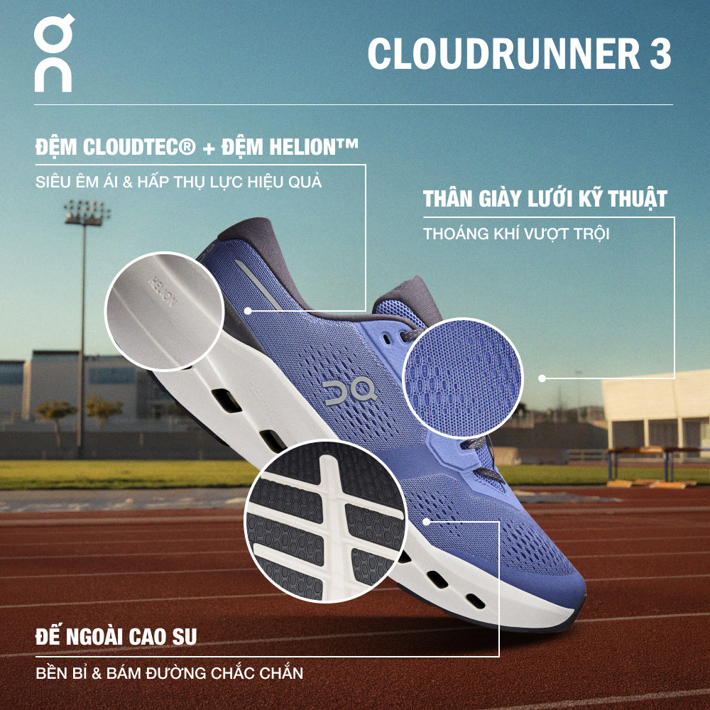 Giày Chạy Bộ Nam On Running Cloudrunner 3 - Xanh Dương - Supersports Vietnam