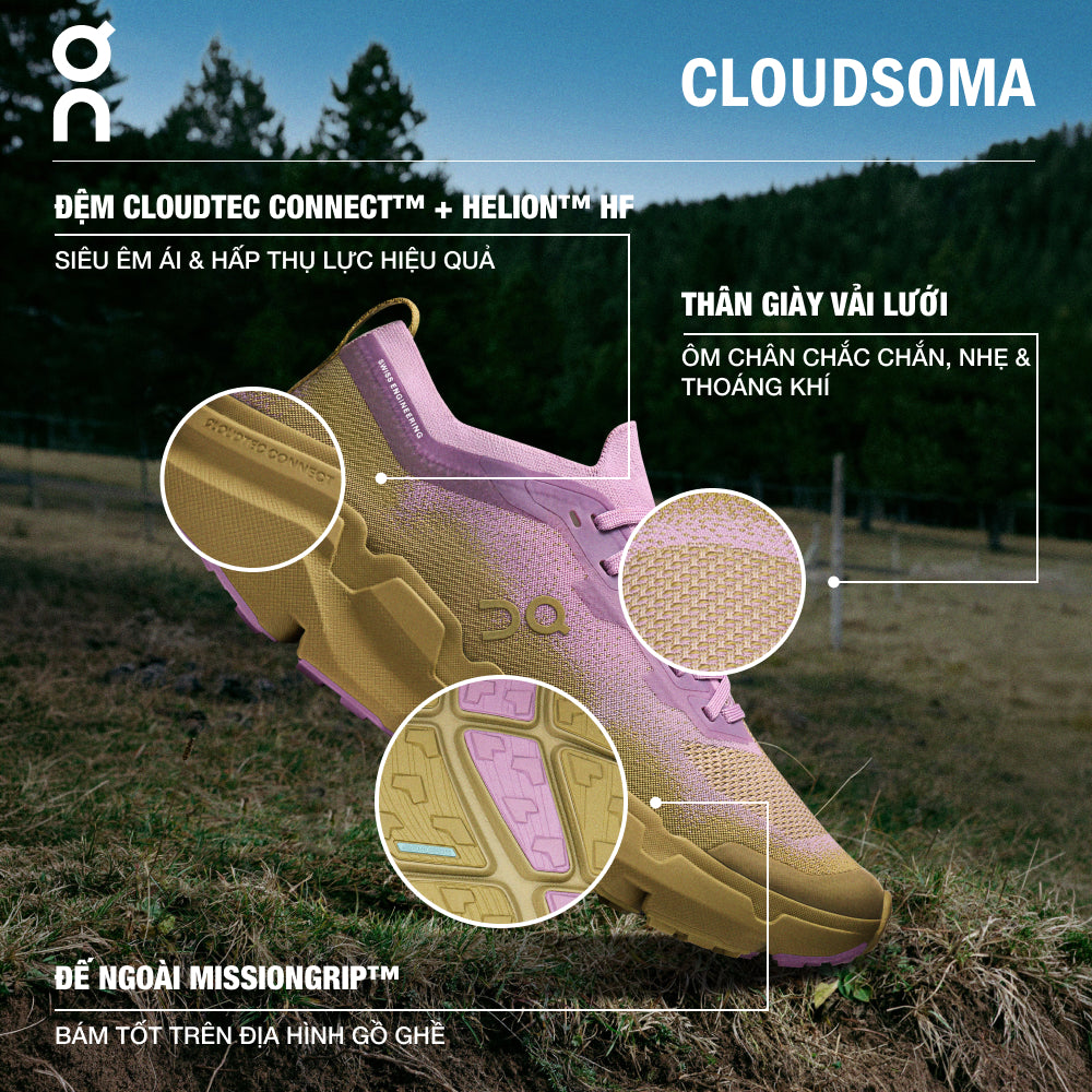 Giày Chạy Trail Nữ On Running Cloudsoma - Tím - Supersports Vietnam