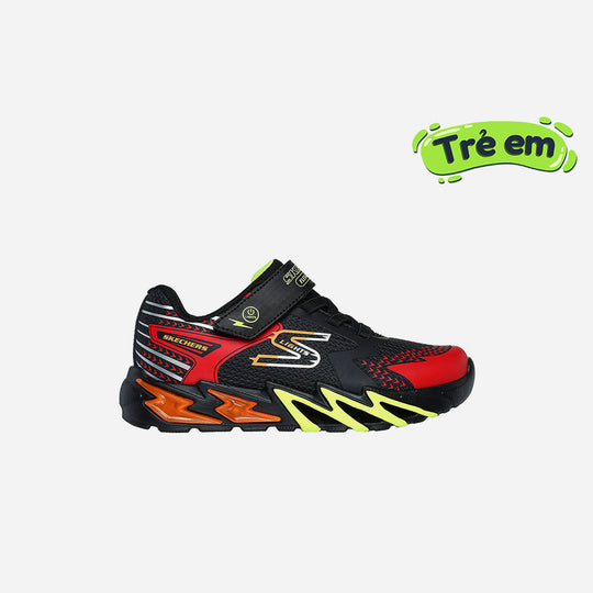 Boys' Skechers Flex Glow Bolt Sneakers - Black