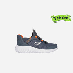 Giày Sneaker Bé Trai Skechers Bounder - Xám