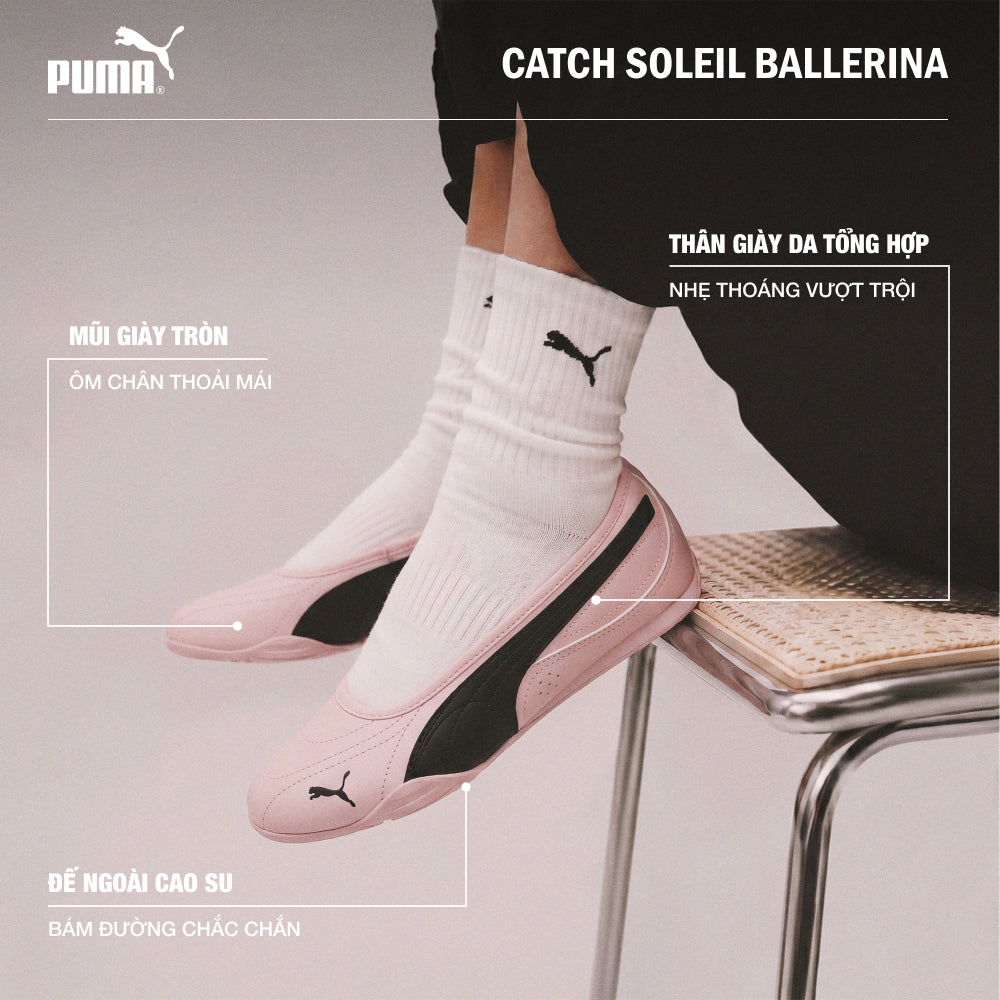 Giày Sneaker Nữ Puma Catch Soleil Ballerina - Hồng - Supersports Vietnam