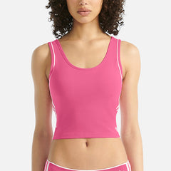 Women's Adidas Underwear Acfc Padded Crop Top - Pink