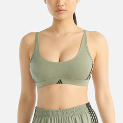 Women's Adidas Underwear Aec3 Scoop Sport Bra - Green