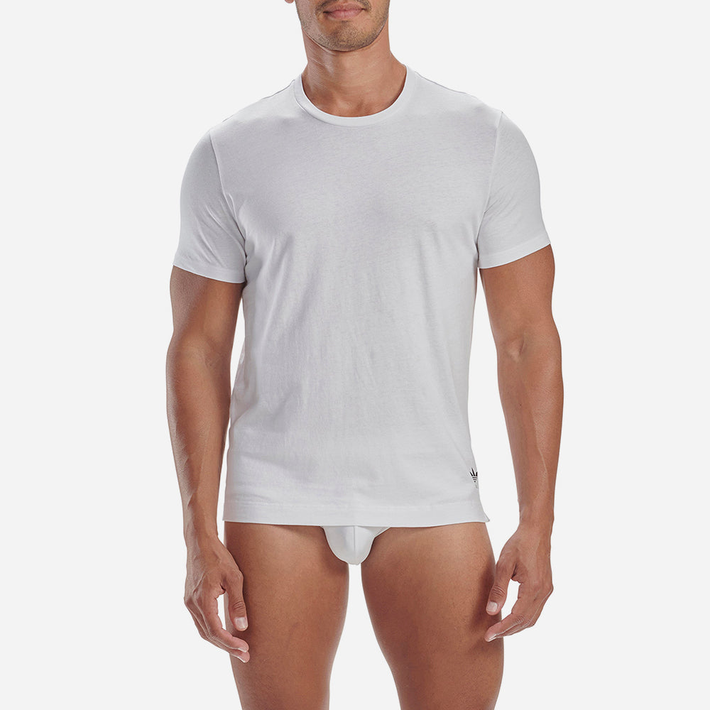 Áo Lót Nam Adidas Underwear Ccc - 2Pk Crew Neck - Trắng - Supersports Vietnam