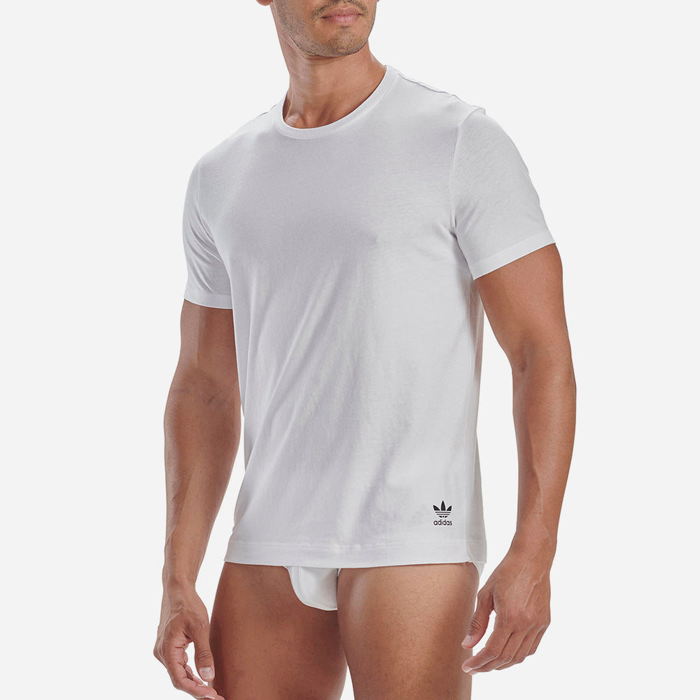Áo Lót Nam Adidas Underwear Ccc - 2Pk Crew Neck - Trắng - Supersports Vietnam