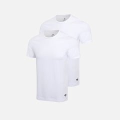 Men's Adidas Underwear Ccc - 2Pk Crew Neck T-Shirt - White
