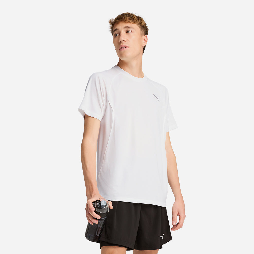 Áo Thun Nam Puma Run Velocity Poly - Trắng - Supersports Vietnam