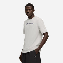 Áo Thun Nam Puma Run Graphic Oversized - Xám - Supersports Vietnam